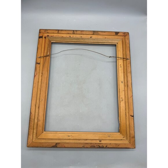 Vintage Rectangular Wooden Picture Frame With Gold Detailing 23X19" READ - Picture 4 of 7